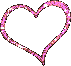 Gif animé coeur rose brillant